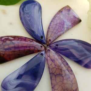 Purple Dyed Agate Pendant