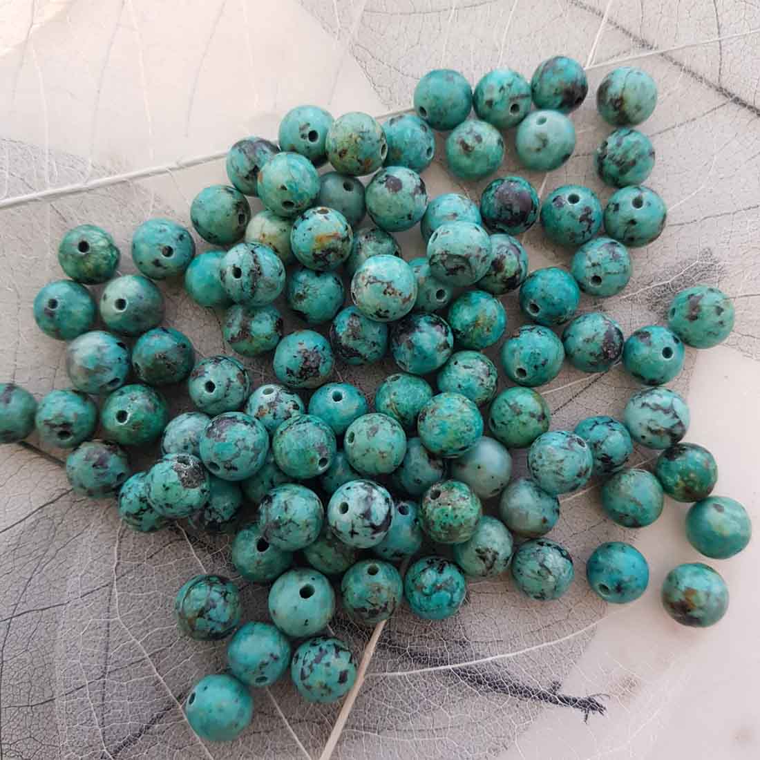 Turquoise Beads Natural African Turquoise Frosted Beads Crystal