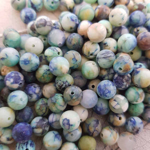 Chrysocolla Frosted Bead