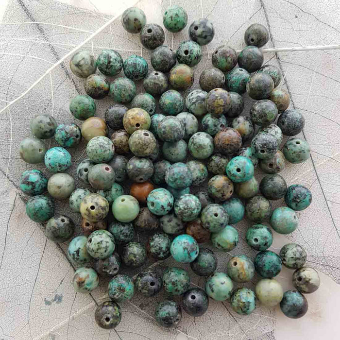 African Jasper aka Turquoise Bead (round. assorted. approx. 8mm)