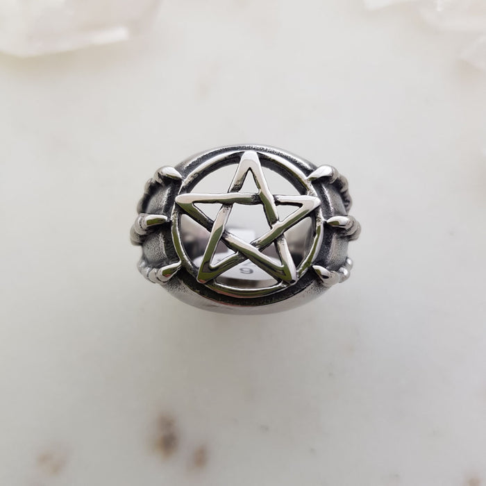 Stainless Steel Pentagram Ring