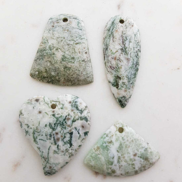 Green Tree Agate Pendant (assorted shapes)