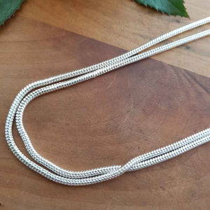 Rhodium Plated Sterling Silver 50cm x 3mm Snake Chain