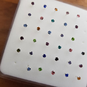 Diamante Nose Studs (sterling silver)