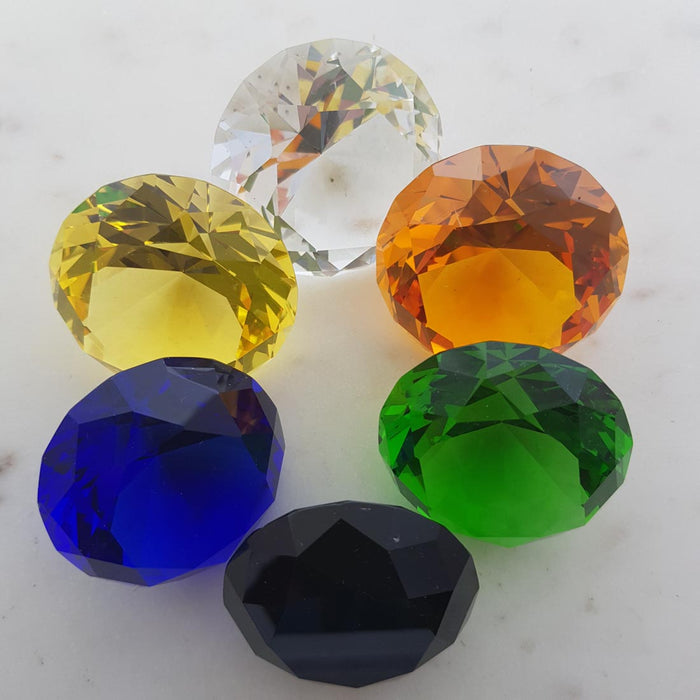 Glass Prism (asst. colours. approx. 4cm diameter)