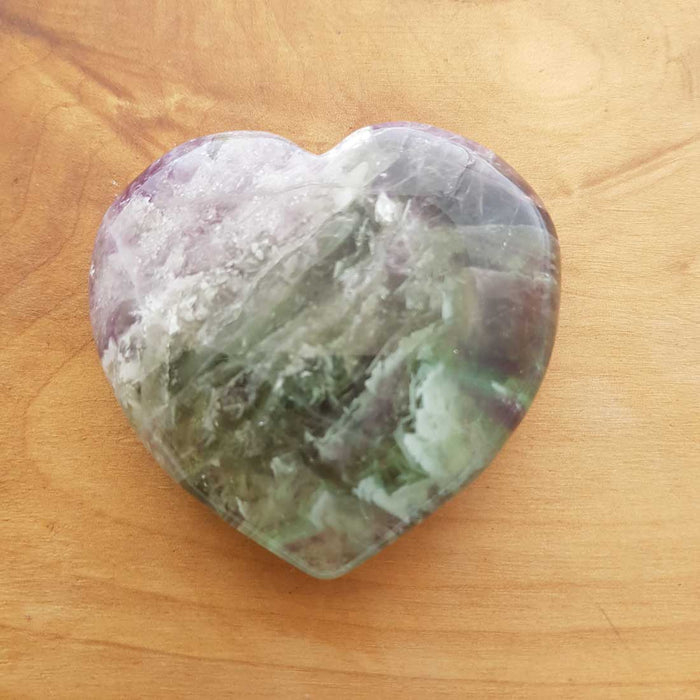 Rainbow Fluorite Heart (assorted. approx. 3.6x4.5cm)
