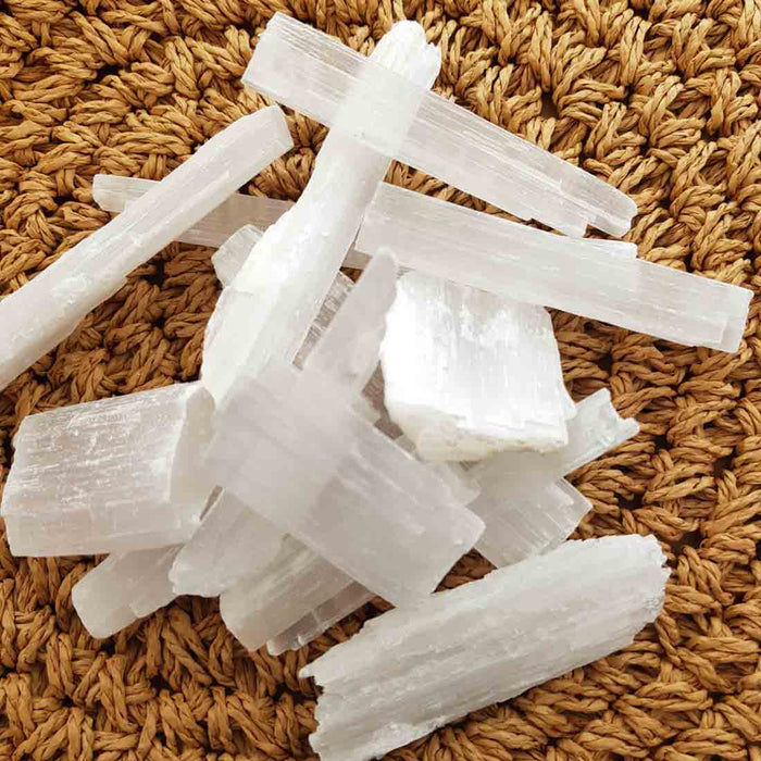 Selenite Rough (assorted. all sorts of shapes and sizes)