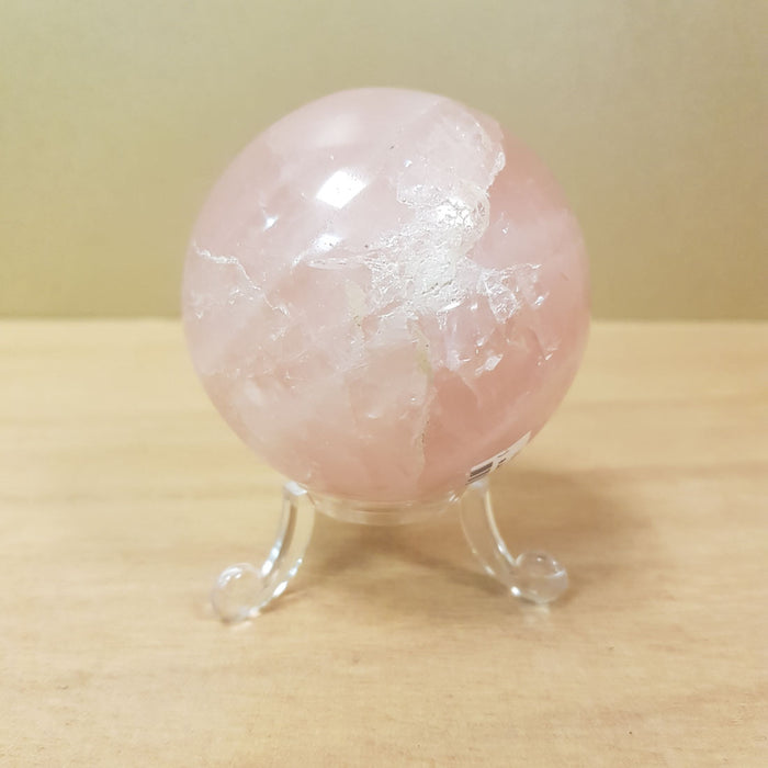 Rose Quartz Sphere (assorted. approx. 6-6.3cm diameter)