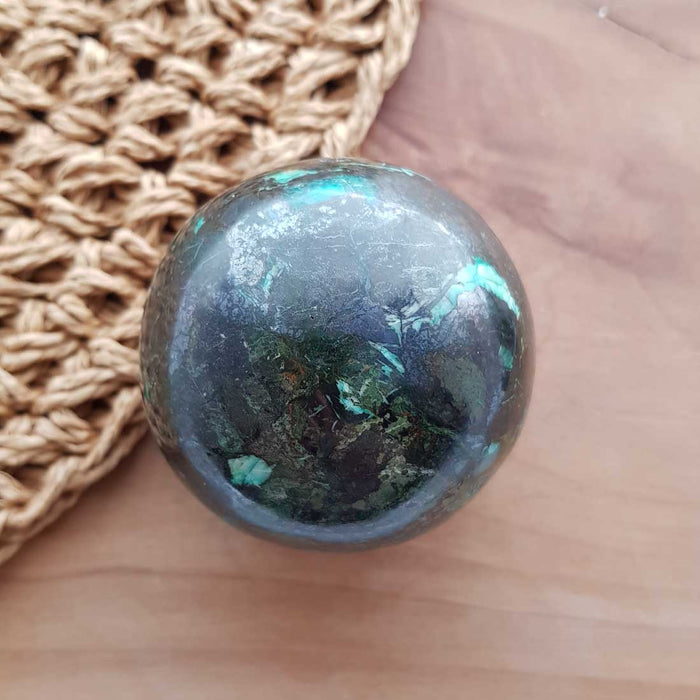 Chrysocolla Sphere from Peru (approx.  6x6cm)