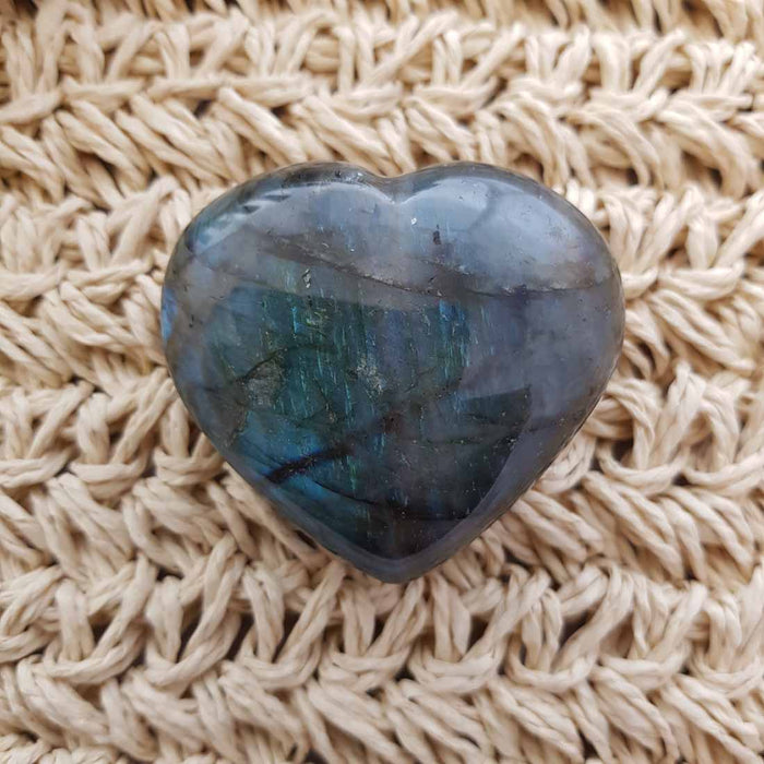Labradorite Heart (approx. 5.5x5x2cm)