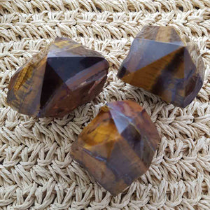 Gold Tigers Eye Point with Rough Cut Base