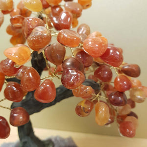 Carnelian Tree on Amethyst Cluster