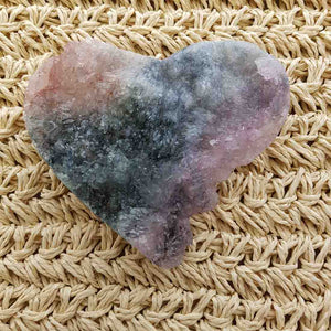 Natural Amethyst Druzy Heart