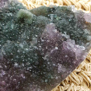 Natural Amethyst Druzy Heart 