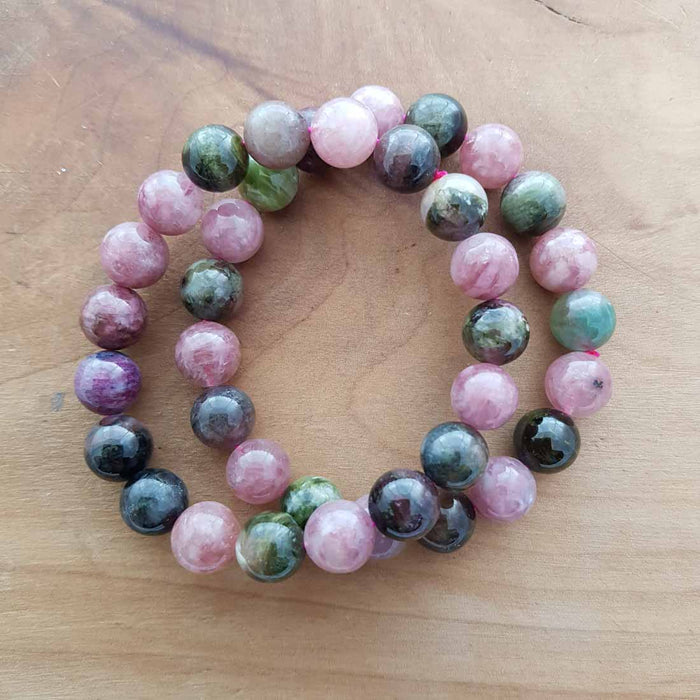 Tourmaline Mix Bracelet (approx. 10mm round beads)