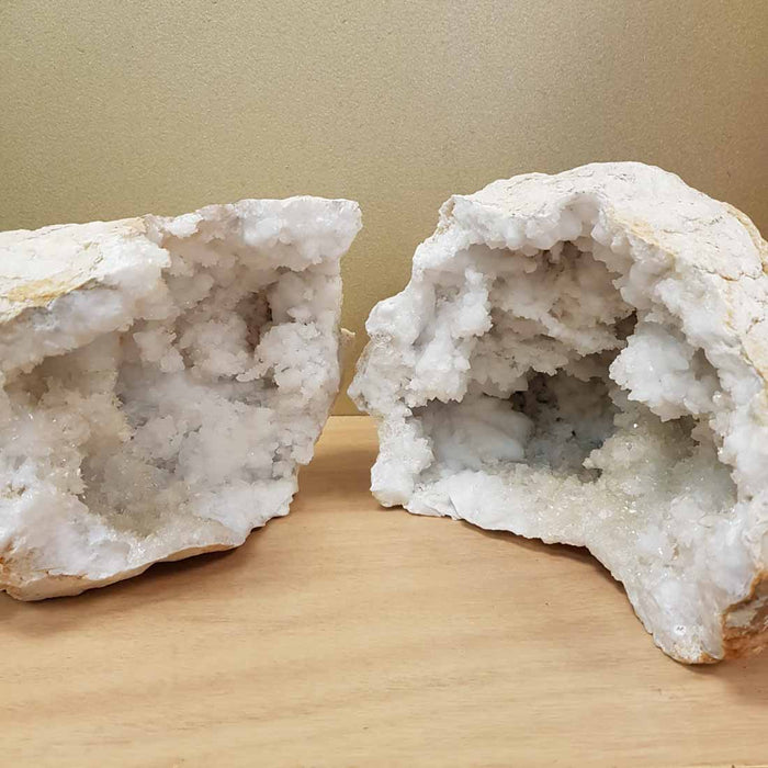 Quartz Geode Split Pair (approx. 27x21x16cm for the two pieces joined together)