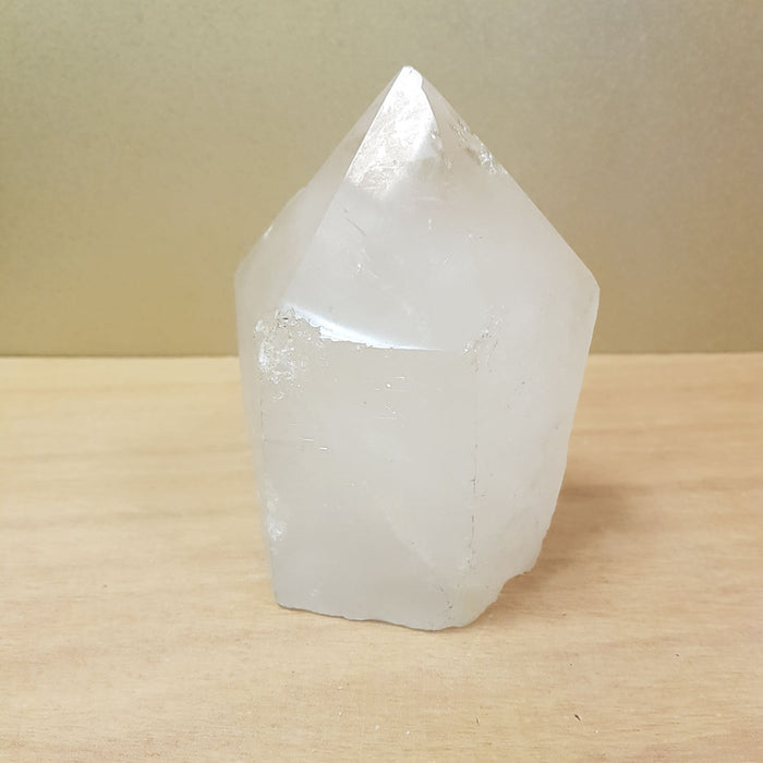 Clear Quartz Partially Polished Point (approx. 12x9x8cm)