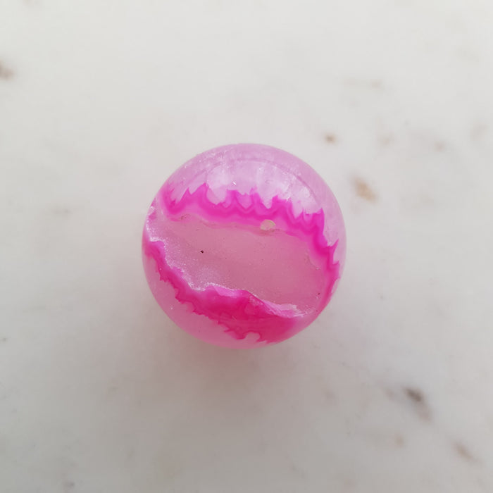 Pink Dyed Agate Geode Sphere (approx. 3.5x3.5cm)