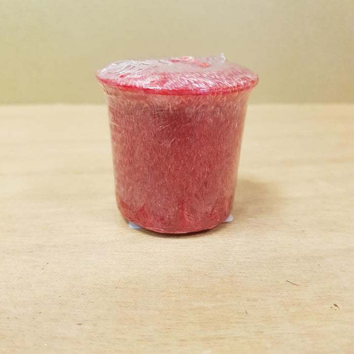 Cranberry Votive Candle (sustainably grown palm wax. burn time of at least 10 hours)