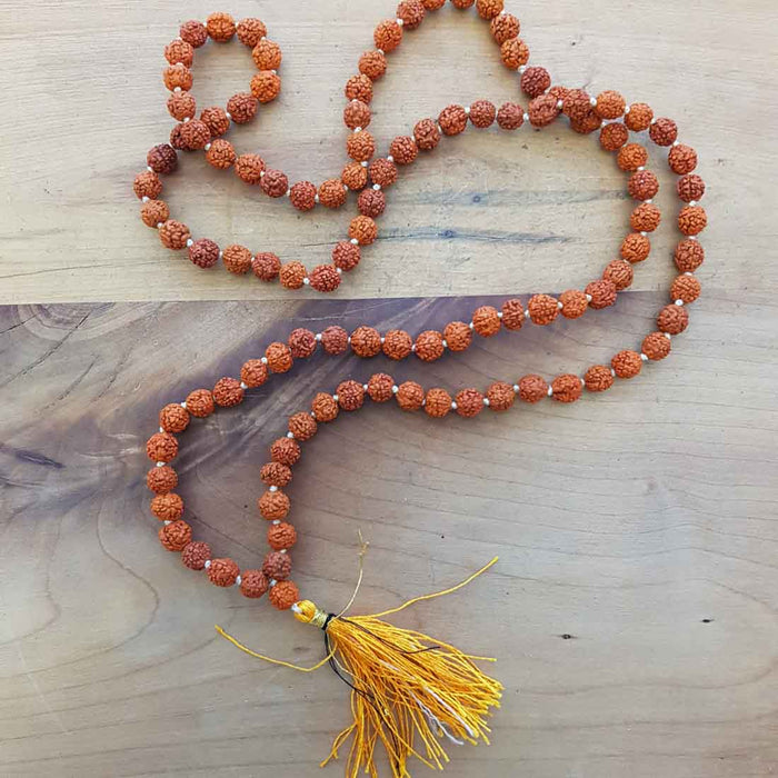Rudraksha Mala/Prayer Beads 108 plus Guru bead (approx. 8mm beads)