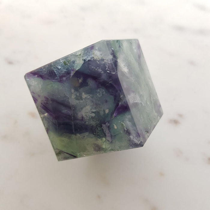 Rainbow Fluorite Balancing Cube (approx. 4x4cm)