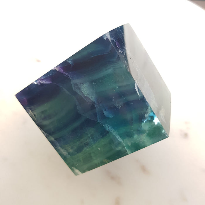 Rainbow Fluorite Balancing Cube (approx. 5.7x5.7cm)