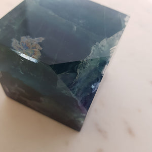 Rainbow Fluorite Balancing Cube