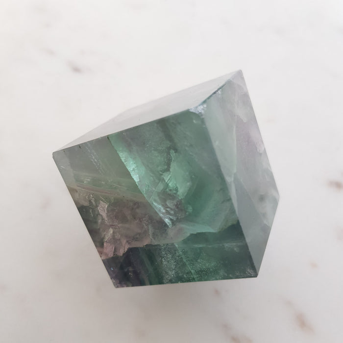 Rainbow Fluorite Balancing Cube (approx. 3.9x3.9cm)