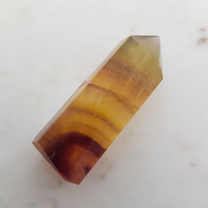 Gold & Purple Fluorite Polished Point