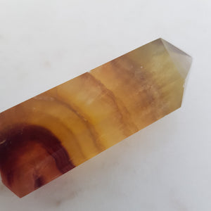 Gold & Purple Fluorite Polished Point