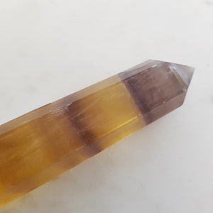 Gold & Purple Fluorite Polished Point