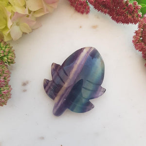 Rainbow Fluorite Leaf