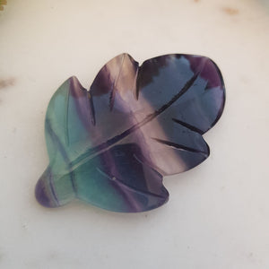 Rainbow Fluorite Leaf