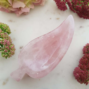 Rose Quartz Leaf Dish