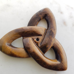 Gold Tigers Eye Triquetra