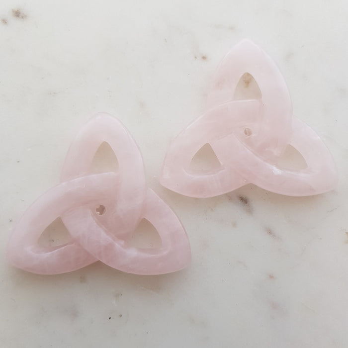 Rose Quartz Triquetra (assorted. approx 6x6cm)