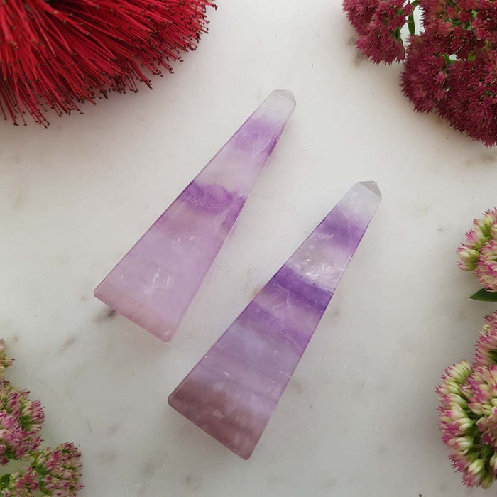 Purple Fluorite Obelisk (assorted. approx. 8x2.5x2.5cm)