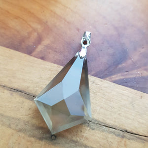 Smokey Quartz Faceted Pendant (sterling silver)