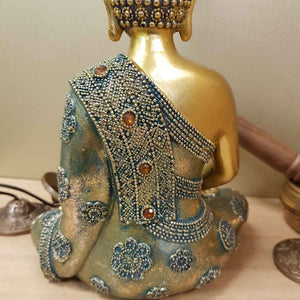 Bejewelled Blue & Gold Buddha