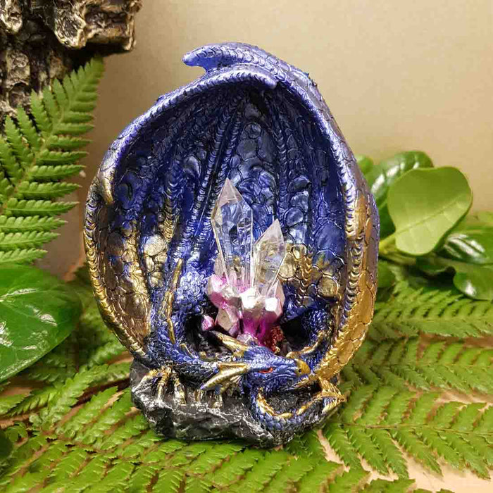 Blue Dragon With Crystals LED (approx. 12x6x5cm)