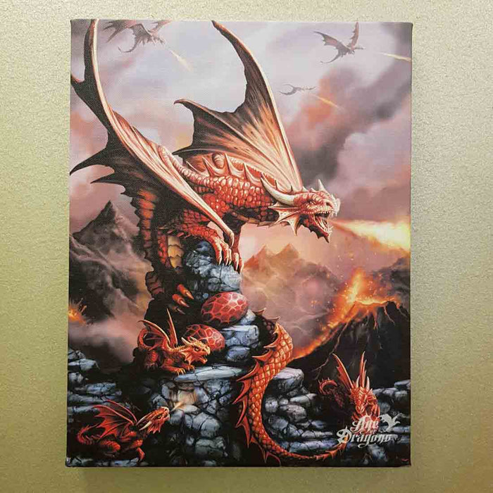 Fire Dragon Canvas (approx. 25 x 19cm)