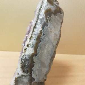 Amethyst Geode with Polished Edge and Cut Base