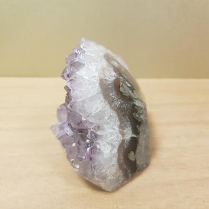 Amethyst Cluster with Polished Edge and Cut Base