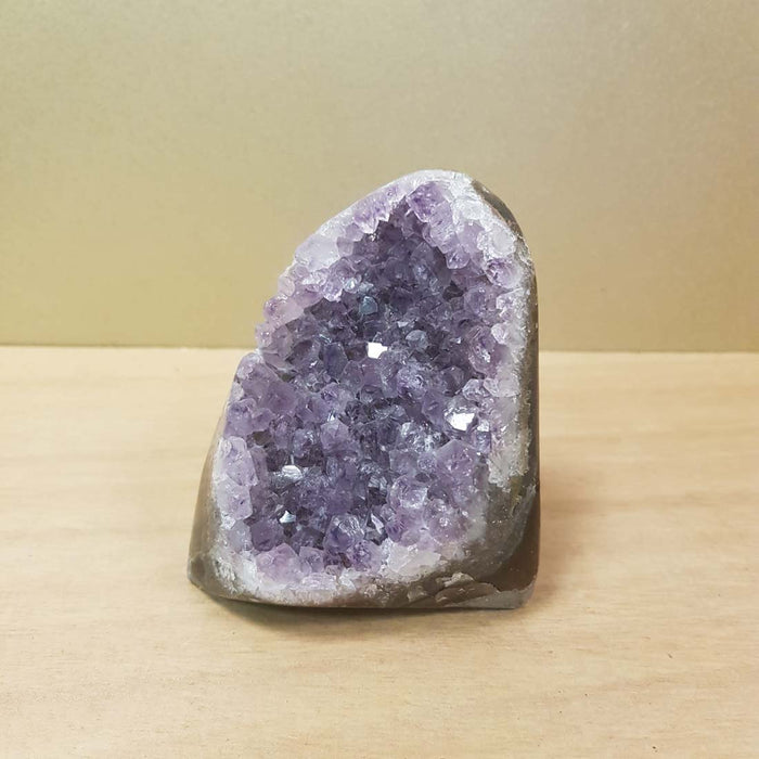 Amethyst Cluster with Polished Edge and Cut Base (approx. 9x7x8cm)
