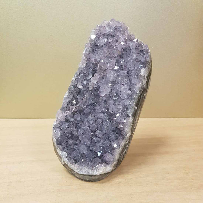 Amethyst Cluster with Polished Edge and Cut Base (approx. 16x8x9cm)