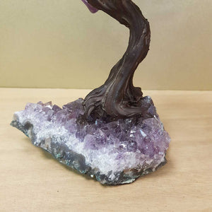 Amethyst Tree on Amethyst Cluster