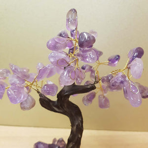 Amethyst Tree on Amethyst Cluster