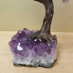 Amethyst Tree on Amethyst Cluster