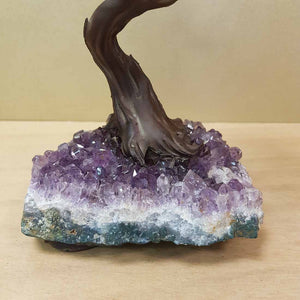 Citrine Tree on Amethyst Cluster