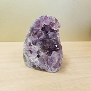 Amethyst Cluster with Polished Edge and Cut Base